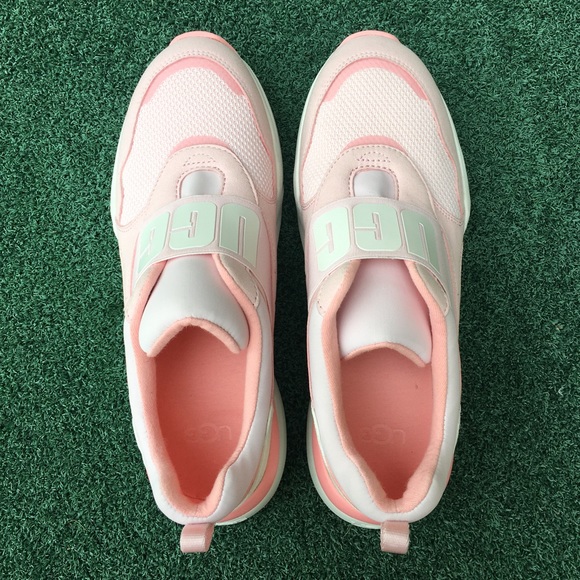 NWT Ugg La Flex Sneaker Posie Pink White 7 - Picture 9 of 13